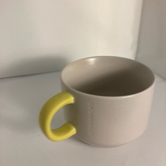 STARBUCKS Wink Eye Coffee w/  Yellow Handle Mug - Picture 2 of 4